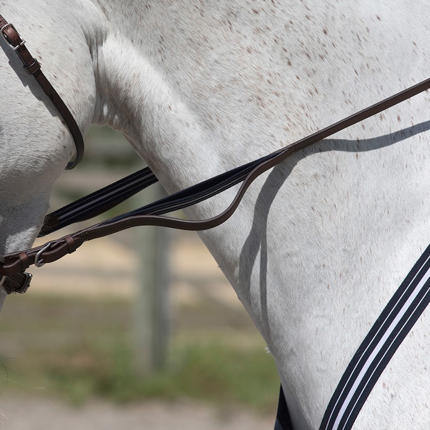 Precision rubber reins with elastic