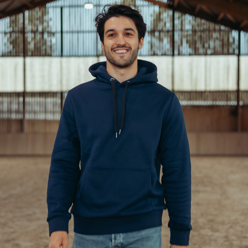 sweat a capuche bleu Antarès