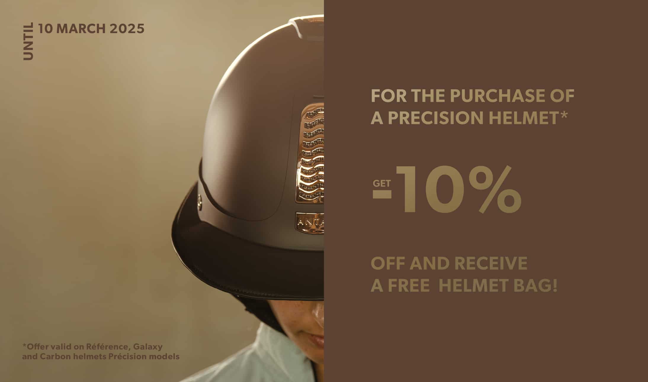 riding helmets Précision offer